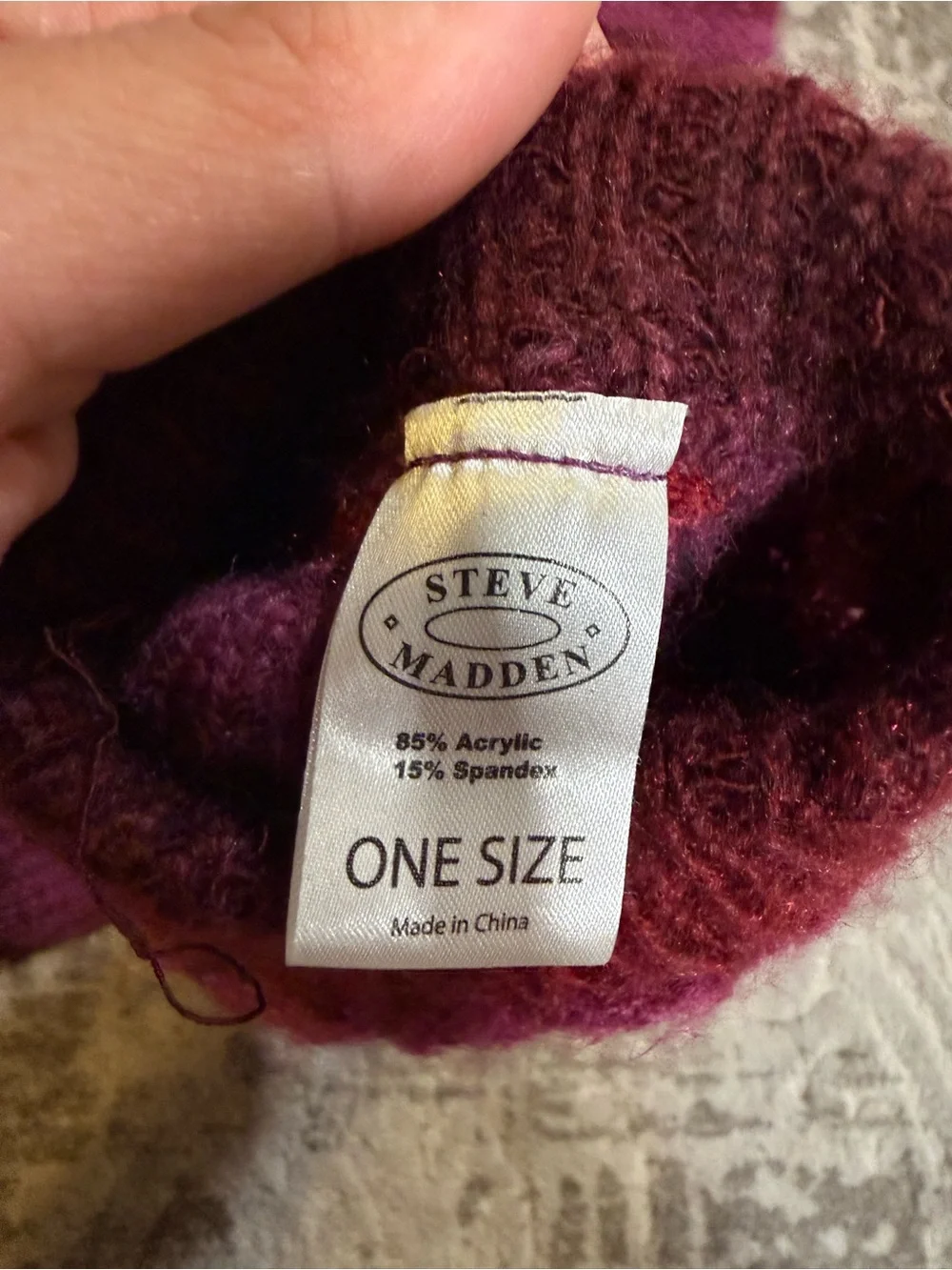 Steve Madden Purple Ombre Knit Leg Arm Warmers Y2K